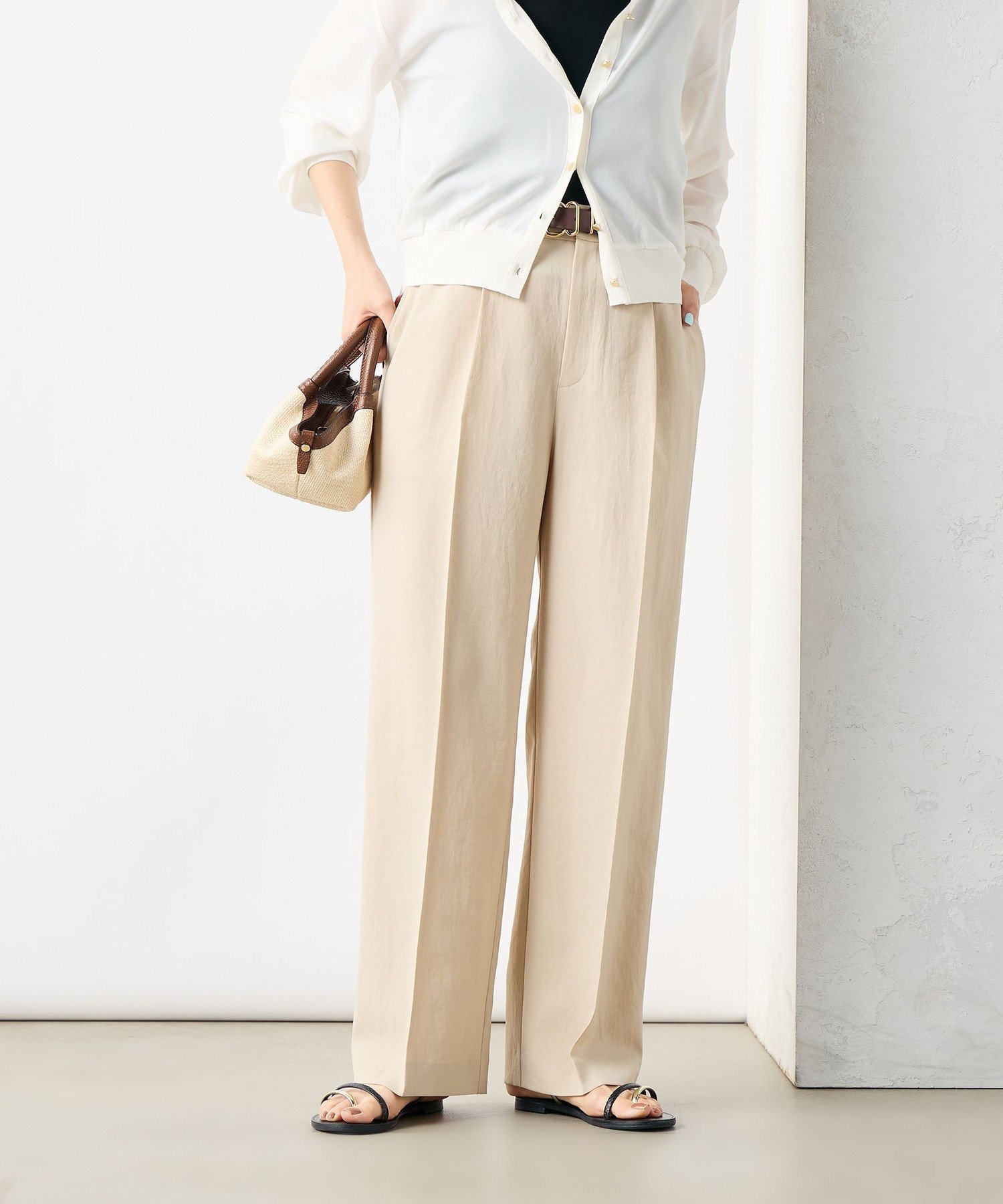 【ノーリーズ/NOLLEY'S】の【PR林 別注カラーあり】ウォッシャブルツイルストレッチ愛されワイドパンツ インテリア・キッズ・メンズ・レディースファッション・服の通販 founy(ファニー) 　ファッション　Fashion　レディースファッション　WOMEN　パンツ　Pants　2025年　2025　2025春夏・S/S　Ss,Spring/Summer,2025　おすすめ　Recommend　ウォッシャブル　Washable　ギャザー　Gather　ワイド　Wide　別注　Special Order　夏　Summer　ビジネス 仕事 通勤　Business　ベージュ|ID: prp329100004536614 ipo3291000000032057962