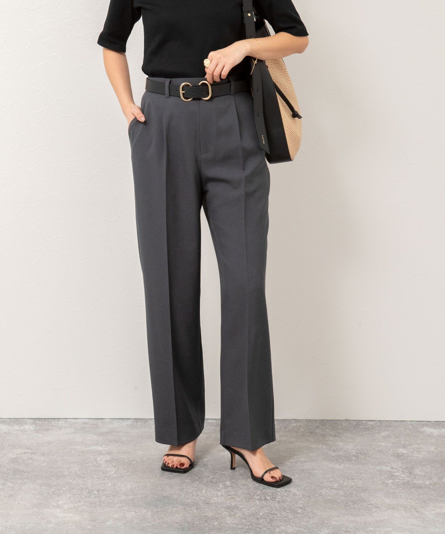 【ノーリーズ/NOLLEY'S】の【PR林 別注カラーあり】ウォッシャブルツイルストレッチ愛されワイドパンツ インテリア・キッズ・メンズ・レディースファッション・服の通販 founy(ファニー) 　ファッション　Fashion　レディースファッション　WOMEN　パンツ　Pants　2025年　2025　2025春夏・S/S　Ss,Spring/Summer,2025　おすすめ　Recommend　ウォッシャブル　Washable　ギャザー　Gather　ワイド　Wide　別注　Special Order　夏　Summer　ビジネス 仕事 通勤　Business　チャコールグレー|ID: prp329100004536614 ipo3291000000032057967