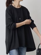 【ビアズリー/BEARDSLEY】の《LIVETART》後ろドレープ Tブラウス 人気、トレンドファッション・服の通販 founy(ファニー) ファッション Fashion レディースファッション Fashion for Women トップス・カットソー Cut & Sew Tops シャツ・ブラウス・オフィスカジュアル Elegant Blouses & Button-Ups インナー Innerwear 春 Spring カーディガン Cardigan, Knitwear ジャケット Jacket, Outerwear ジョーゼット Georgette, Semi-Sheer Fabric スウェット / スエット Sweatshirt, Sweatwear ストレッチ Stretch, Stretchy Fabric ドレープ Drape, Draping Fabric S/S・春夏 SS, Spring/Summer, Warm Season 夏 Summer thumbnail ブラック|ID: prp329100004536616 ipo3291000000034581670