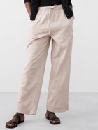 【バナナリパブリック ファクトリーストア/BANANA REPUBLIC FACTORY STORE】のBANANA REPUBLIC FACTORY STORE リネンブレンドプルオンストレートパンツ 人気、トレンドファッション・服の通販 founy(ファニー) ファッション Fashion レディースファッション WOMEN パンツ Pants サンダル Sandals シンプル Simple スニーカー Sneakers テクスチャー Texture ロング Long ワイド Wide 吸水 Water Absorption 夏 Summer thumbnail FLAX_F99|ID: prp329100004536651 ipo3291000000032058235