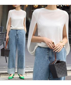 【ガール/GIRL】 ケープスリットスリーブニットプルオーバー人気、トレンドファッション・服の通販 founy(ファニー) ファッション Fashion レディースファッション Fashion for Women トップス・カットソー Cut & Sew Tops ニット Knit Tops & Sweaters カジュアルプルオーバー・ニットトップス Pullovers & Knit Tops / Casual Pullovers ビジネス 仕事 通勤 Business / Work / Commuting ベーシック Basic, Essential ワーク Workwear, Utility Style |ID:prp329100004536666