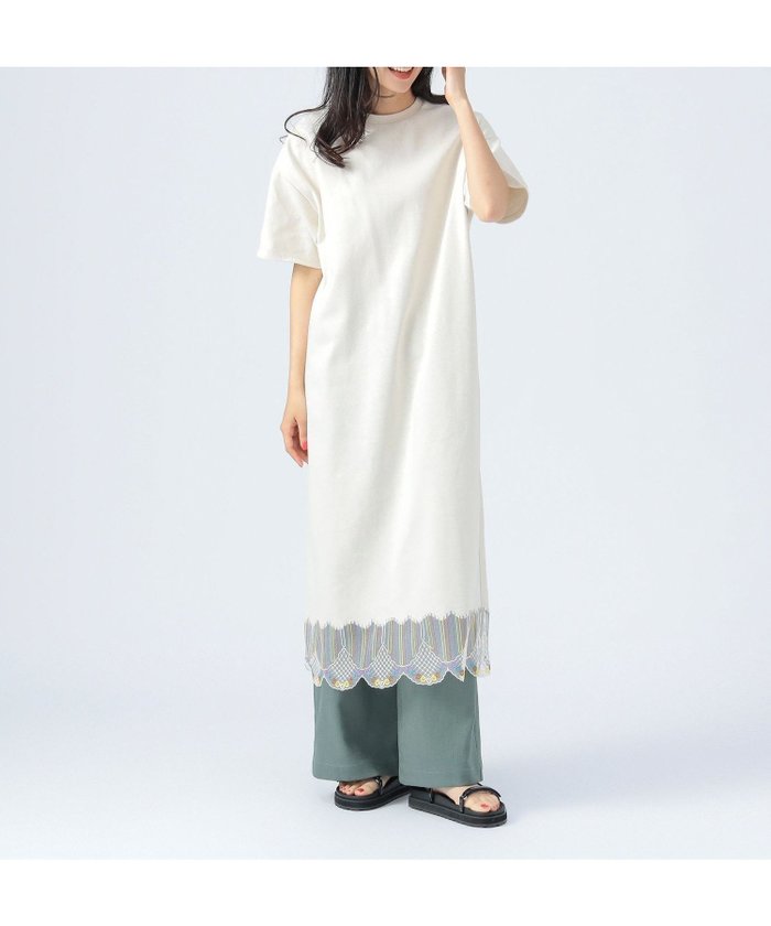【ビームス ハート/BEAMS HEART】の裾 スカラ レース ワンピース インテリア・キッズ・メンズ・レディースファッション・服の通販 founy(ファニー) https://founy.com/ ファッション Fashion レディースファッション Fashion for Women ワンピース Dresses おすすめ Recommended / Our Picks カットソー Cut and Sewn Top カラフル Colorful Design サンダル Sandals, Summer Shoes シンプル Simple, Minimal リラックス Relax, Relaxed Fit レース Lace, Lace Fabric |ID: prp329100004536701 ipo3291000000033556512