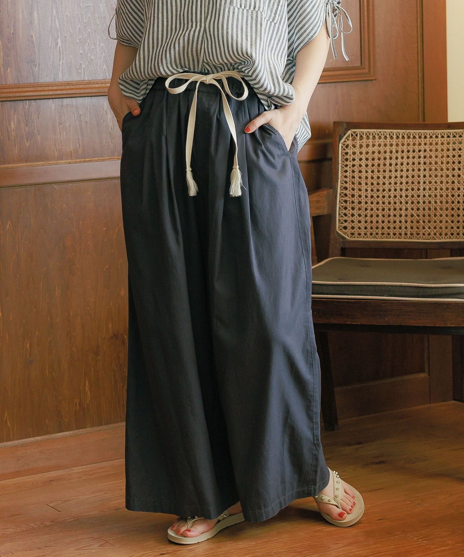 【ニコアンド/niko and】のDRYイージーワイドパンツ 人気、トレンドファッション・服の通販 founy(ファニー) 　ファッション　Fashion　レディースファッション　WOMEN　パンツ　Pants　おすすめ　Recommend　バランス　Balance　ボトム　Bottom　ワイド　Wide　楽ちん　Easy　 other-1|ID: prp329100004536727 ipo3291000000032222155