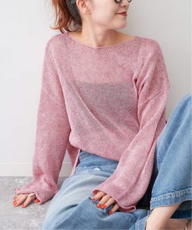 【スピック&スパン/Spick & Span】のリネンミックス2WAYプルオーバー 人気、トレンドファッション・服の通販 founy(ファニー) ファッション Fashion レディースファッション WOMEN トップス・カットソー Tops/Tshirt プルオーバー Pullover インナー Inner シンプル Simple デニム Denim ミックス Mix リネン Linen 定番 Standard |ID:prp329100004536730