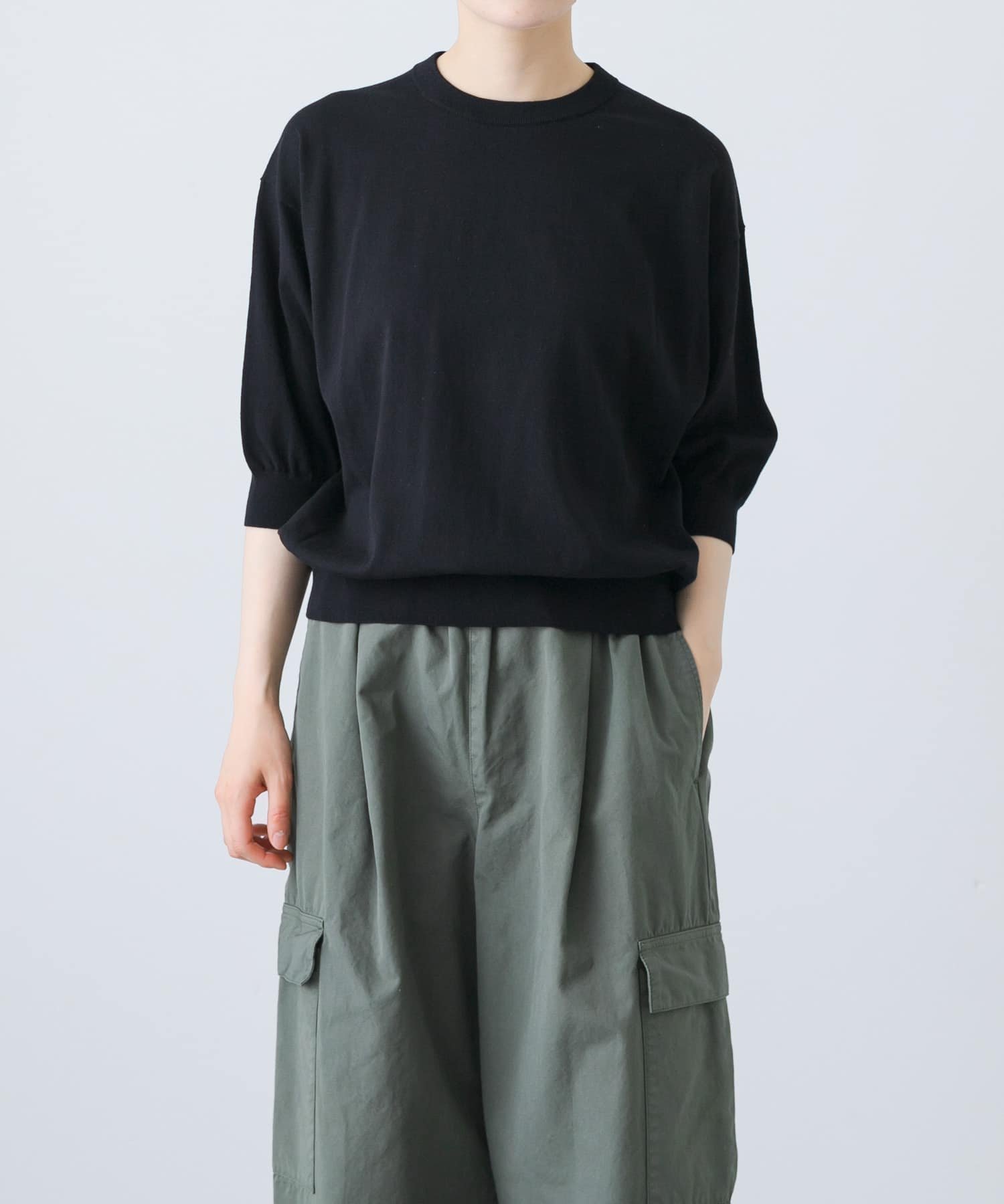 【かぐれ/kagure / URBAN RESEARCH】のハイゲージコットン半袖プルオーバー インテリア・キッズ・メンズ・レディースファッション・服の通販 founy(ファニー) 　ファッション　Fashion　レディースファッション　WOMEN　トップス・カットソー　Tops/Tshirt　プルオーバー　Pullover　2025年　2025　2025春夏・S/S　Ss,Spring/Summer,2025　カーディガン　Cardigan　フィット　Fit　エレガント 上品　Elegant　半袖　Short Sleeve　夏　Summer　定番　Standard　S/S・春夏　Ss・Spring/Summer　BLACK|ID: prp329100004536734 ipo3291000000032242394