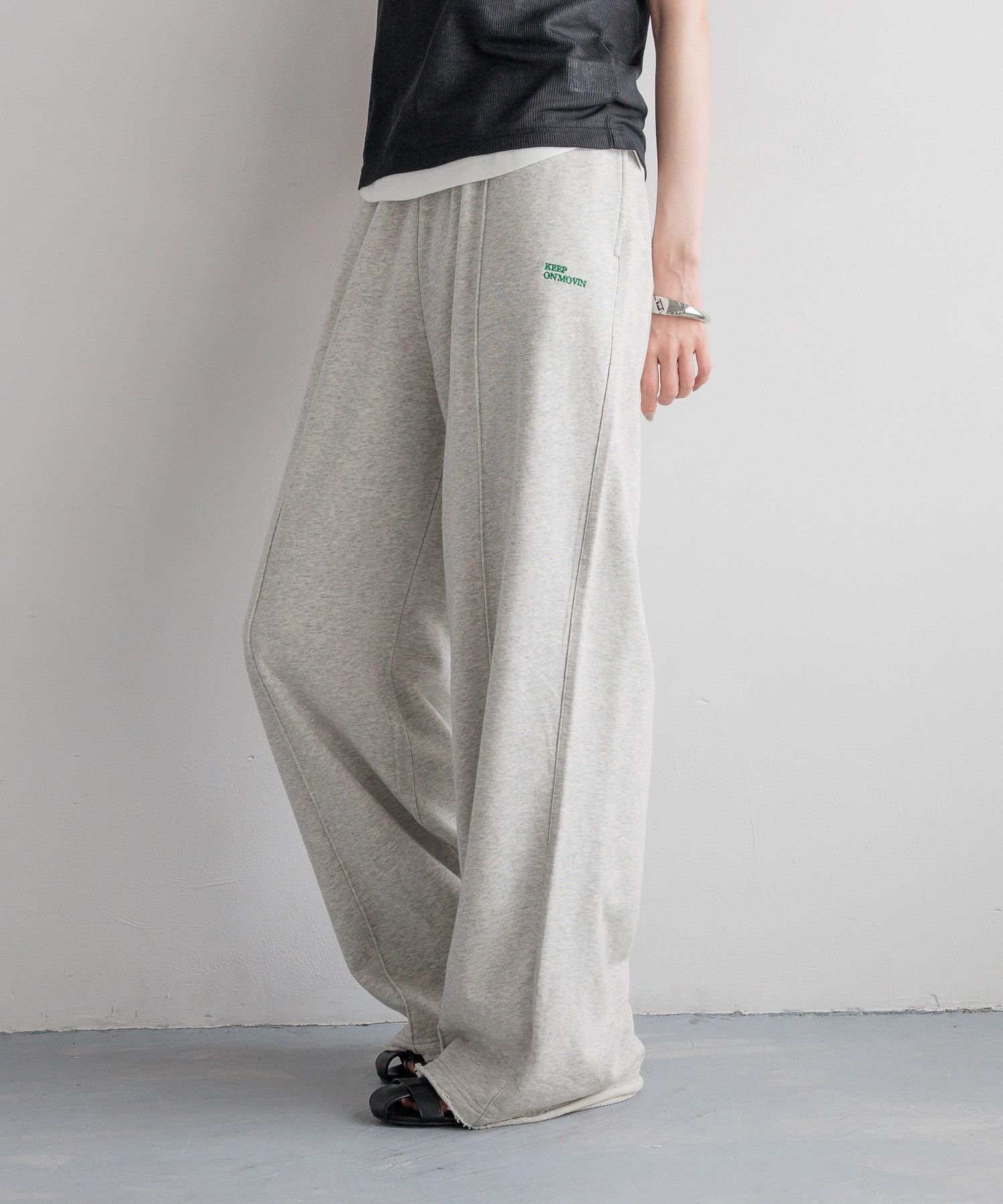【ローリーズファーム/LOWRYS FARM】のスウェットワイドパンツ インテリア・キッズ・メンズ・レディースファッション・服の通販 founy(ファニー) 　ファッション　Fashion　レディースファッション　WOMEN　パンツ　Pants　ストレート　Straight　スピンドル　Spindle　フロント　Front　ポケット　Pocket　ワイド　Wide　WEB限定グレー16|ID: prp329100004536768 ipo3291000000032276840