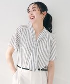 【アンタイトル/UNTITLED】の【通勤/オフィス/二の腕カバー】ボウタイブラウス 人気、トレンドファッション・服の通販 founy(ファニー) ファッション Fashion レディースファッション WOMEN トップス・カットソー Tops/Tshirt シャツ/ブラウス Shirts/Blouses インナー Inner ジャケット Jacket ストライプ Stripe スーツ Suit フレア Flare ループ Loop エレガント 上品 Elegant 無地 Plain Color ビジネス 仕事 通勤 Business thumbnail オフホワイト|ID: prp329100004536850 ipo3291000000032276758