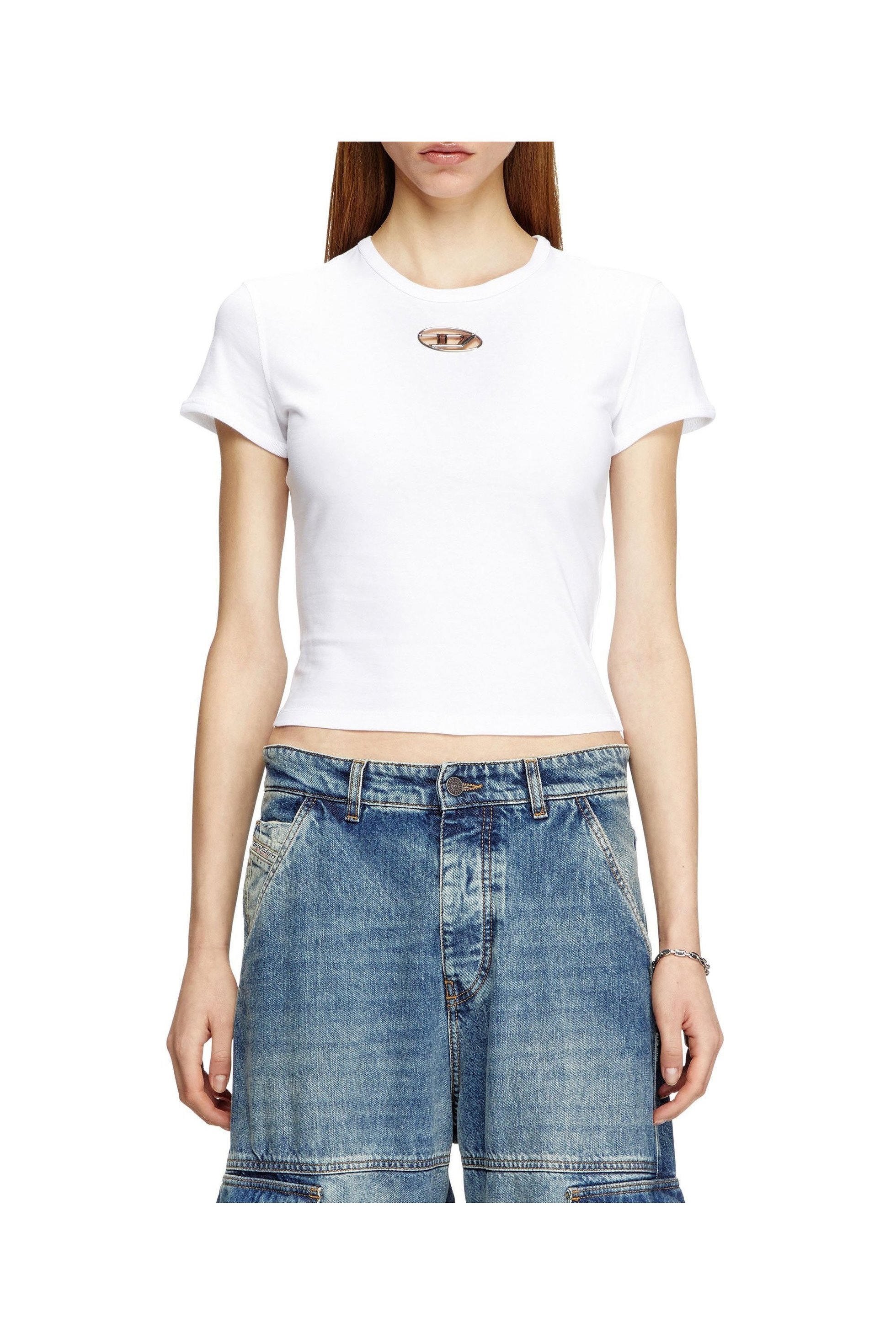 【ディーゼル/DIESEL】のウィメンズ Tシャツ T-UNCUTIE-LONG-OD-Q1 インテリア・キッズ・メンズ・レディースファッション・服の通販 founy(ファニー) 　ファッション　Fashion　レディースファッション　WOMEN　トップス・カットソー　Tops/Tshirt　シャツ/ブラウス　Shirts/Blouses　ロング / Tシャツ　T-Shirts　インナー　Inner　オーバル　Oval　シンプル　Simple　ジャージー　Jersey　スリム　Slim　フィット　Fit　ホワイト|ID: prp329100004536868 ipo3291000000032059520