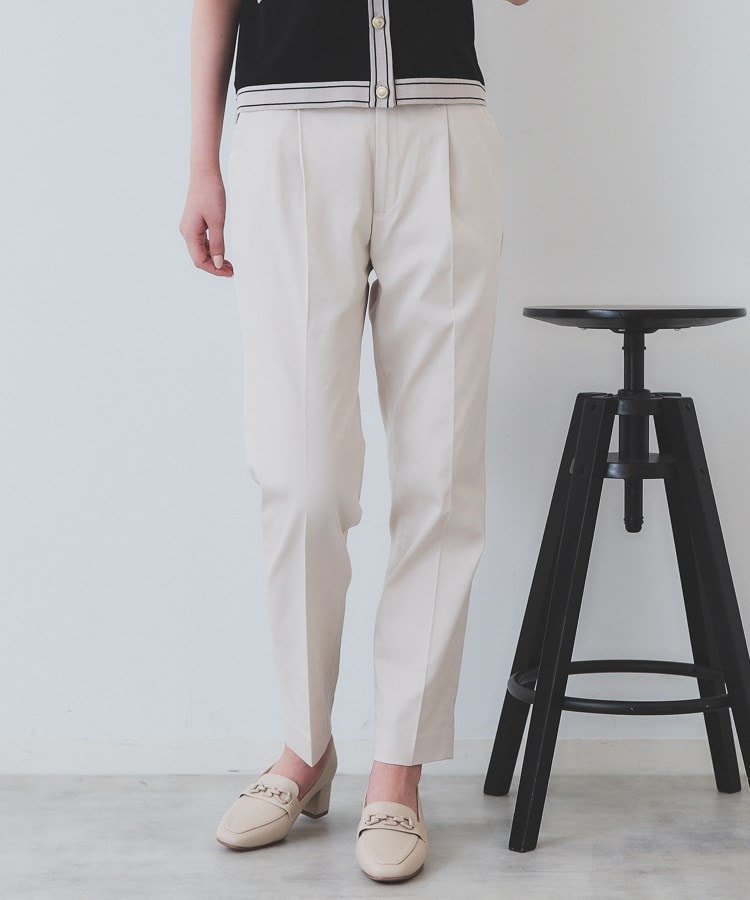 【インデックス/INDEX】の《6色展開/XS-LLサイズ》コンパクトストレッチテーパードパンツ【洗濯機洗い可/吸水速乾/透け防止/イージーアイロン】 インテリア・キッズ・メンズ・レディースファッション・服の通販 founy(ファニー) 　ファッション　Fashion　レディースファッション　Fashion for Women　パンツ　Pants & Trousers　ギンガム　Gingham, Gingham Fabric　コンパクト　Compact, Small Size　吸水　Absorbent, Quick-Dry　サテン　Satin, Glossy Fabric　シンプル　Simple, Minimal　ストレッチ　Stretch, Stretchy Fabric　センター　Center, Center Line　チェック　Check, Plaid, Tartan　フィット　Fit, Slim Fit　ポケット　Pocket, Pocket Detail　無地　Plain, Solid Color　グレージュ|ID: prp329100004536869 ipo3291000000032756228