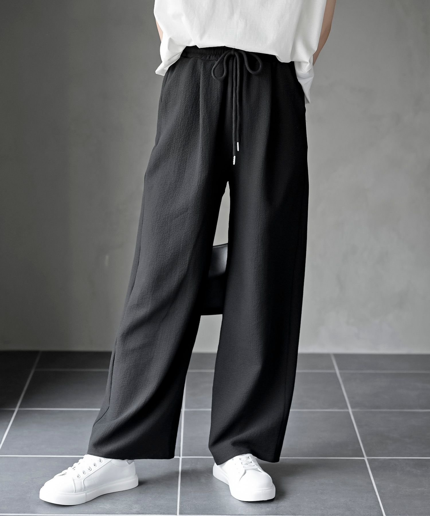 【アールピーエス/rps】のイージーパンツ インテリア・キッズ・メンズ・レディースファッション・服の通販 founy(ファニー) 　ファッション　Fashion　レディースファッション　WOMEN　パンツ　Pants　ポケット　Pocket　ワイド　Wide　ブラック|ID: prp329100004536909 ipo3291000000032059795