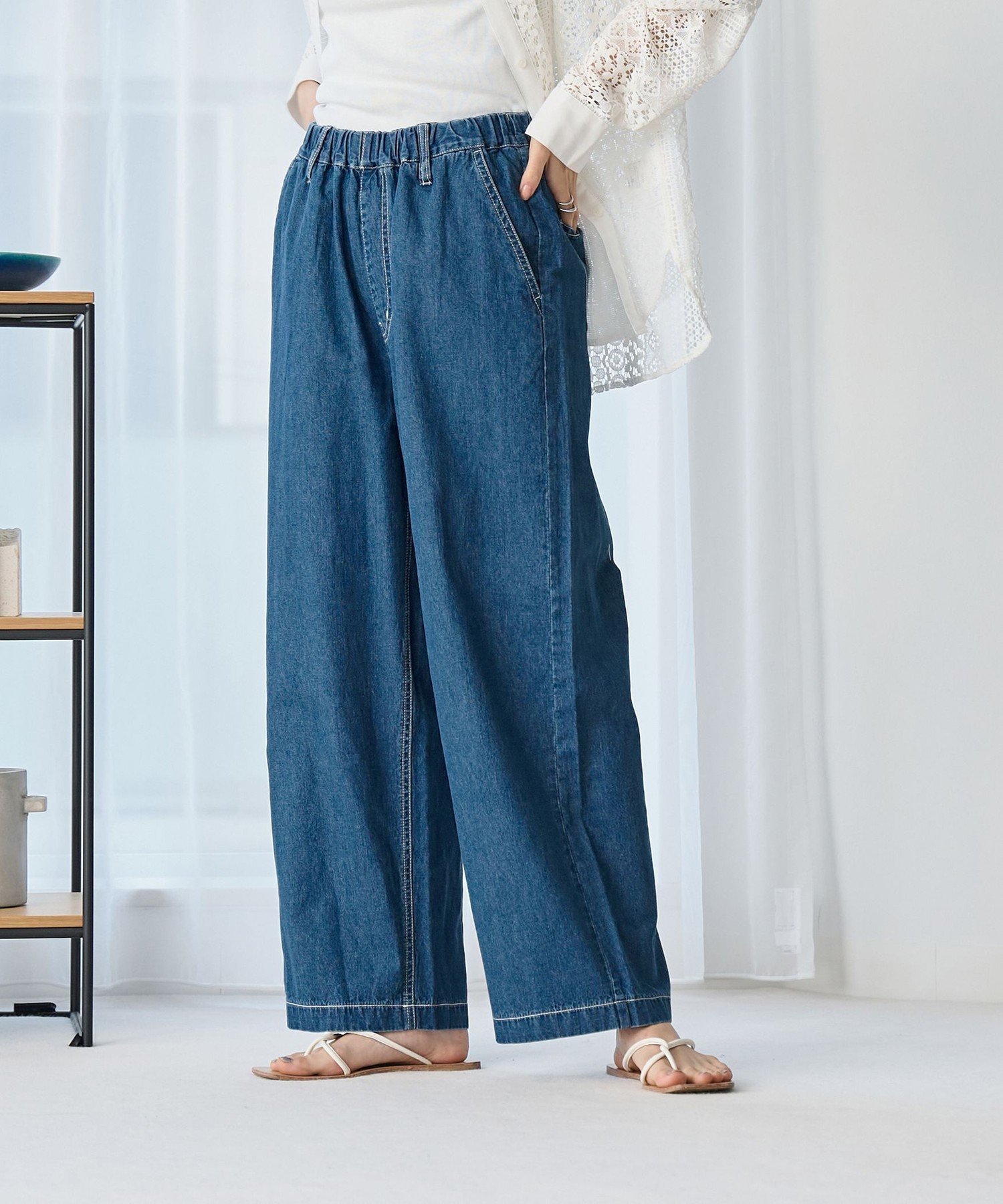 【コーエン/COEN】のリネンデニムイージーワイドパンツ 人気、トレンドファッション・服の通販 founy(ファニー) 　ファッション　Fashion　レディースファッション　Ladies' Fashion Online　パンツ　Pants　おすすめ　Recommend　デニム　Denim　ドローコード　Draw Cord　フィット　Fit　ベーシック　Basic　ポケット　Pocket　リネン　Linen　リラックス　Relax　ワイド　Wide　夏　Summer　春　Spring　S/S・春夏　Ss・Spring/Summer　 other-1|ID: prp329100004536913 ipo3291000000032651504