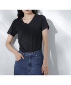 【ナノ ユニバース/nano universe】のAnti Soaked 汗染み防止VネックTシャツ ブラック|ID: prp329100004536941 ipo3291000000032059970