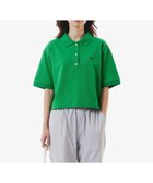 【ラコステ/LACOSTE】のヘビーウェイト鹿の子 ワイド クロップド丈 半袖ポロシャツ グリーン|ID: prp329100004536944 ipo3291000000032661689