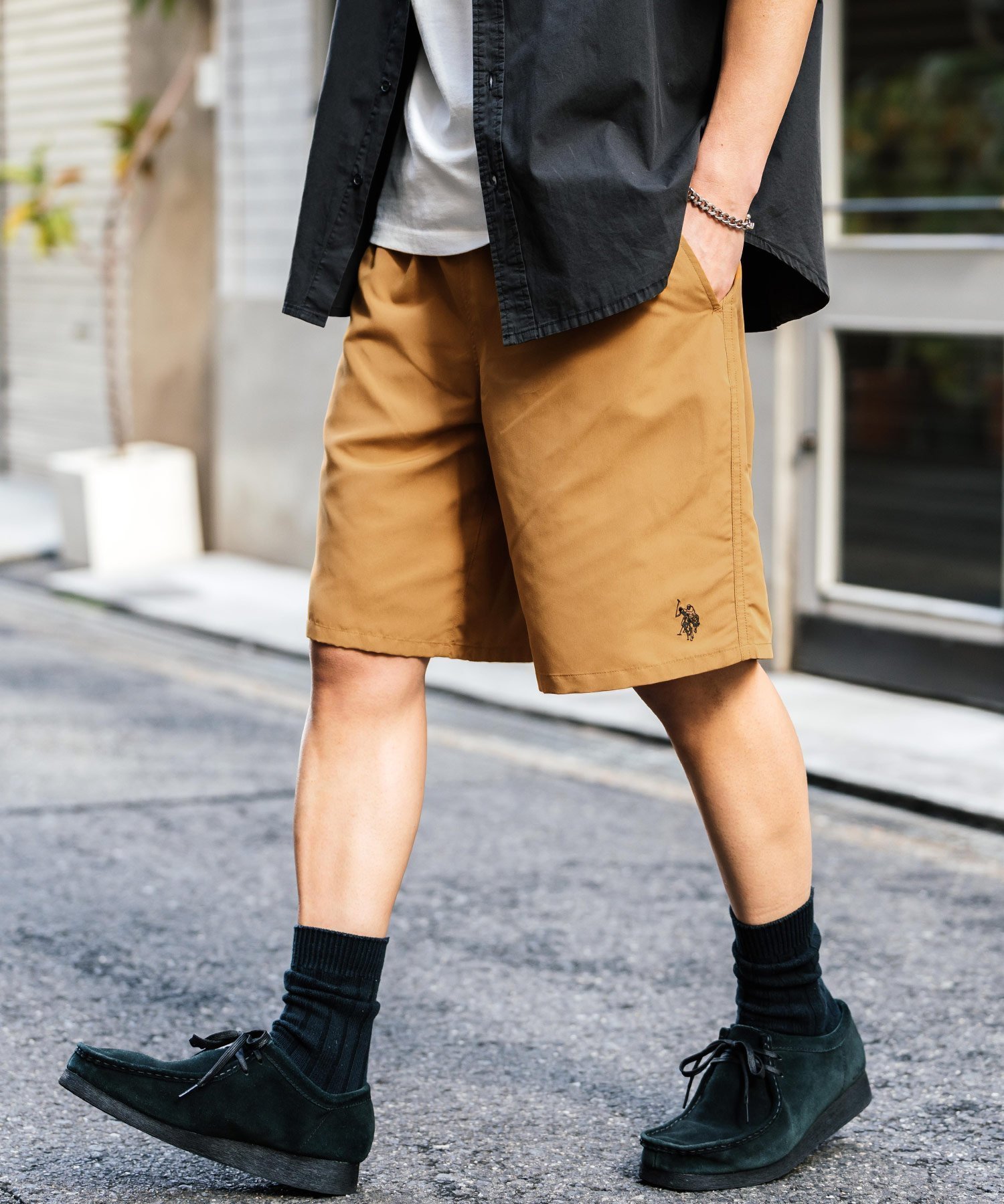 【ロッキーモンロー/Rocky Monroe】のU.S. POLO ASSN. 別注コラボ水陸両用イージーパンツ インテリア・キッズ・メンズ・レディースファッション・服の通販 founy(ファニー) 　ファッション　Fashion　レディースファッション　WOMEN　パンツ　Pants　アウトドア　Outdoor　コラボ　Collaboration　コンパクト　Compact　シンプル　Simple　ドローコード　Draw Cord　ブロック　Block　ポケット　Pocket　別注　Special Order　メッシュ　Mesh　リラックス　Relax　楽ちん　Easy　再入荷　Restock/Back In Stock/Re Arrival　夏　Summer　マスタード|ID: prp329100004536945 ipo3291000000032263883