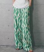 【スマイルオーキッド/SMILE ORCHID】のリネンタッチウェーブ柄プリントラフパンツ 人気、トレンドファッション・服の通販 founy(ファニー) ファッション Fashion レディースファッション WOMEN パンツ Pants ウェーブ Wave オレンジ Orange リネン Linen 今季 This Season thumbnail グリーン|ID: prp329100004536952 ipo3291000000032060022