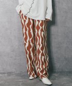 【スマイルオーキッド/SMILE ORCHID】のリネンタッチウェーブ柄プリントラフパンツ 人気、トレンドファッション・服の通販 founy(ファニー) ファッション Fashion レディースファッション WOMEN パンツ Pants ウェーブ Wave オレンジ Orange リネン Linen 今季 This Season thumbnail オレンジ|ID: prp329100004536952 ipo3291000000032060023