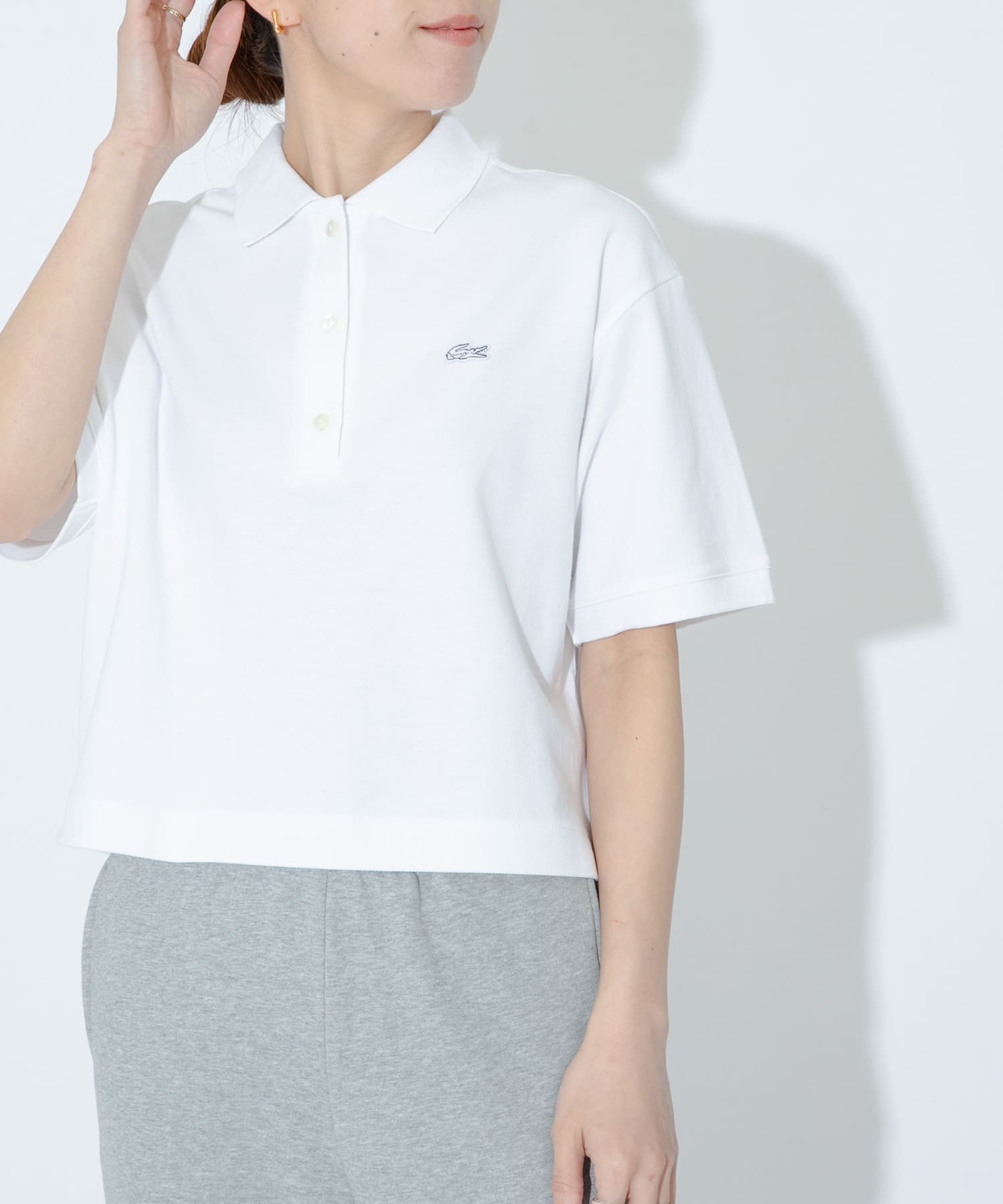 【サニーレーベル/Sonny Label / URBAN RESEARCH】のLACOSTE ショートポロシャツ 人気、トレンドファッション・服の通販 founy(ファニー) 　ファッション　Fashion　レディースファッション　WOMEN　トップス・カットソー　Tops/Tshirt　シャツ/ブラウス　Shirts/Blouses　ポロシャツ　Polo Shirts　2025年　2025　2025春夏・S/S　Ss,Spring/Summer,2025　ショート　Short　シンプル　Simple　トレンド　Trend　フィット　Fit　フェミニン　Feminine　ポロシャツ　Polo Shirt　モダン　Modern　ワイド　Wide　ワンポイント　One Point　夏　Summer　S/S・春夏　Ss・Spring/Summer　鹿の子　Pique　 other-1|ID: prp329100004536958 ipo3291000000032060040