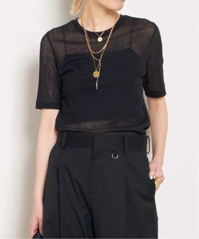 【エーピーストゥディオ/AP STUDIO】のシアーリブティー 人気、トレンドファッション・服の通販 founy(ファニー) ファッション Fashion レディースファッション WOMEN インナー Inner シアー Sheer ジャケット Jacket ストライプ Stripe |ID:prp329100004536986