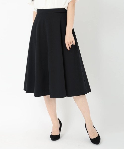 【ストロベリーフィールズ/STRAWBERRY FIELDS】のジャージフレアスカート インテリア・キッズ・メンズ・レディースファッション・服の通販 founy(ファニー) 　ファッション　Fashion　レディースファッション　WOMEN　スカート　Skirt　Aライン/フレアスカート　Flared A-Line Skirts　ブラック2|ID: prp329100004537003 ipo3291000000032312835