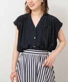 【ノーリーズ/NOLLEY'S】の割繊Vネックブラウス ネイビー|ID: prp329100004537011 ipo3291000000032060487