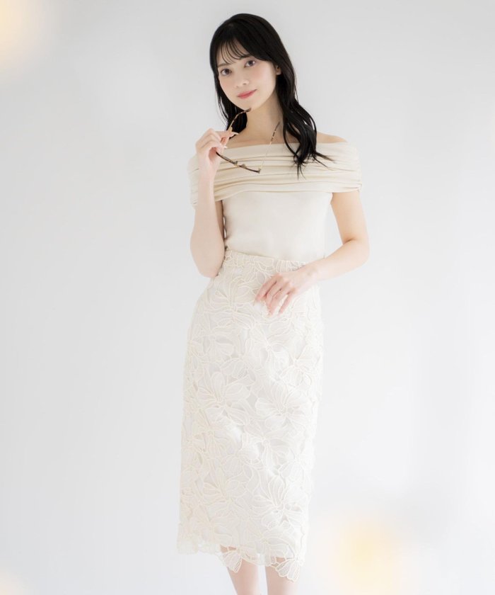 【ノエラ/Noela】のリボンレースナロースカート インテリア・キッズ・メンズ・レディースファッション・服の通販 founy(ファニー) https://founy.com/ ファッション Fashion レディースファッション Ladies' Fashion Online スカート Skirt エレガント 上品 Elegant シンプル Simple トレンド Trend バランス Balance フィット Fit フェミニン Feminine ベスト Vest ポケット Pocket モチーフ Motif リボン Ribbon レース Race 透かし Watermark |ID: prp329100004537024 ipo3291000000032576667