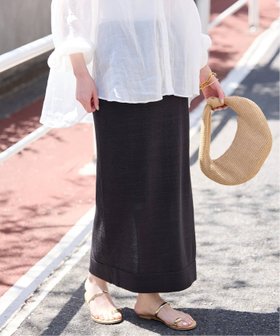 【スローブ イエナ/SLOBE IENA】 テープヤーンニットスカート人気、トレンドファッション・服の通販 founy(ファニー) ファッション Fashion レディースファッション WOMEN スカート Skirt 2025年 2025 2025春夏・S/S Ss,Spring/Summer,2025 カーディガン Cardigan サンダル Sandals スリット Slit バランス Balance リラックス Relax |ID:prp329100004537029
