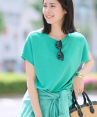 【インディヴィ/INDIVI】の新色登場!【洗える/清涼感】レーヨンストレッチ フレンチスリーブニット 人気、トレンドファッション・服の通販 founy(ファニー) ファッション Fashion レディースファッション Fashion for Women トップス・カットソー Cut & Sew Tops ニット Knit Tops & Sweaters 洗える Machine Washable ストレッチ Stretch, Stretchy Fabric 定番 Standard, Basic Item 人気 Popular, Best Seller バランス Balance, Style Balance ボトム Bottoms, Lower Wear ボーダー Border, Stripe 無地 Plain, Solid Color ロング Long, Long-Length 夏 Summer thumbnail グリーン|ID: prp329100004537046 ipo3291000000033606501