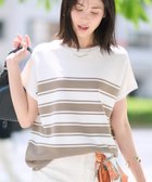 【インディヴィ/INDIVI】の新色登場!【洗える/清涼感】レーヨンストレッチ フレンチスリーブニット 人気、トレンドファッション・服の通販 founy(ファニー) ファッション Fashion レディースファッション Fashion for Women トップス・カットソー Cut & Sew Tops ニット Knit Tops & Sweaters 洗える Machine Washable ストレッチ Stretch, Stretchy Fabric 定番 Standard, Basic Item 人気 Popular, Best Seller バランス Balance, Style Balance ボトム Bottoms, Lower Wear ボーダー Border, Stripe 無地 Plain, Solid Color ロング Long, Long-Length 夏 Summer thumbnail トープ|ID: prp329100004537046 ipo3291000000033606510