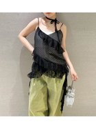 【リリーブラウン/Lily Brown】のレースフリルキャミトップス 人気、トレンドファッション・服の通販 founy(ファニー) ファッション Fashion レディースファッション WOMEN トップス・カットソー Tops/Tshirt キャミソール / ノースリーブ No Sleeves アシンメトリー Asymmetry エアリー Airy エレガント 上品 Elegant キャミソール Camisole シンプル Simple デニム Denim フリル Frills レース Race 夏 Summer thumbnail BLK[009]|ID: prp329100004537056 ipo3291000000032060817