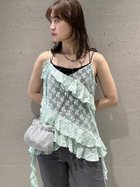 【リリーブラウン/Lily Brown】のレースフリルキャミトップス 人気、トレンドファッション・服の通販 founy(ファニー) ファッション Fashion レディースファッション WOMEN トップス・カットソー Tops/Tshirt キャミソール / ノースリーブ No Sleeves アシンメトリー Asymmetry エアリー Airy エレガント 上品 Elegant キャミソール Camisole シンプル Simple デニム Denim フリル Frills レース Race 夏 Summer thumbnail MNT[021]|ID: prp329100004537056 ipo3291000000032060819