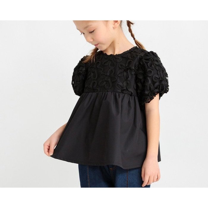 【ブランシェス/branshes / KIDS】の【プチレディ】フラワーチュールブラウス インテリア・キッズ・メンズ・レディースファッション・服の通販 founy(ファニー) https://founy.com/ ファッション Fashion キッズファッション KIDS Children’s Clothing おすすめ Recommend シアー Sheer デニム Denim |ID: prp329100004537075 ipo3291000000032608177