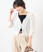 【ノーリーズ/NOLLEY'S】の《手洗い可能》シフォンVネックカーディガン オフホワイト|ID: prp329100004537090 ipo3291000000032061037