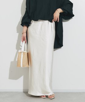 【アンディコール/un dix cors】のビンテージサテンスカート 人気、トレンドファッション・服の通販 founy(ファニー) ファッション Fashion レディースファッション WOMEN スカート Skirt ウェーブ Wave カットソー Cut And Sew ストレート Straight |ID:prp329100004537122