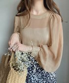 【ジュノア/JUNOAH】のバルーンスリーブシアーブラウス ベージュ|ID: prp329100004537568 ipo3291000000032294968