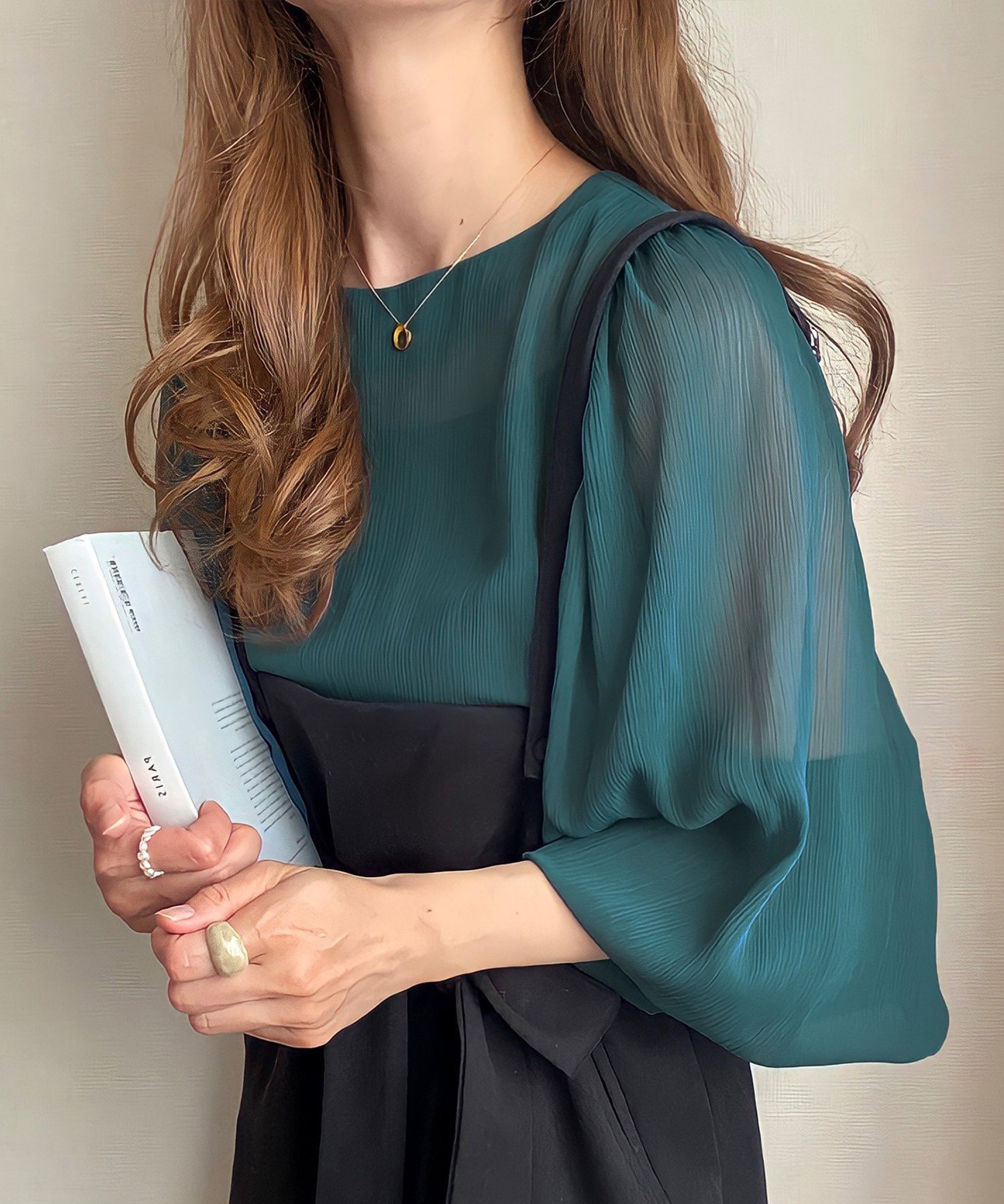 【ジュノア/JUNOAH】のバルーンスリーブシアーブラウス インテリア・キッズ・メンズ・レディースファッション・服の通販 founy(ファニー) 　ファッション　Fashion　レディースファッション　WOMEN　トップス・カットソー　Tops/Tshirt　シャツ/ブラウス　Shirts/Blouses　ブルー|ID: prp329100004537568 ipo3291000000032294972