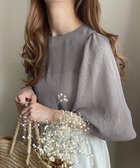 【ジュノア/JUNOAH】のバルーンスリーブシアーブラウス グレー|ID: prp329100004537568 ipo3291000000032294974