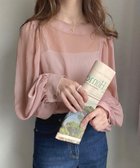 【ジュノア/JUNOAH】のバルーンスリーブシアーブラウス ピンクベージュ|ID: prp329100004537568 ipo3291000000032294980