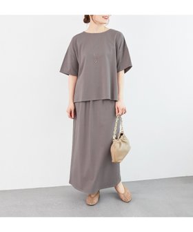【ルクールブラン/le.coeur blanc】のMVS天竺プルオーバー×スカートセット 人気、トレンドファッション・服の通販 founy(ファニー) ファッション Fashion レディースファッション WOMEN スカート Skirt おすすめ Recommend カットソー Cut And Sew ストレッチ Stretch セットアップ Set Up 夏 Summer |ID:prp329100004537574