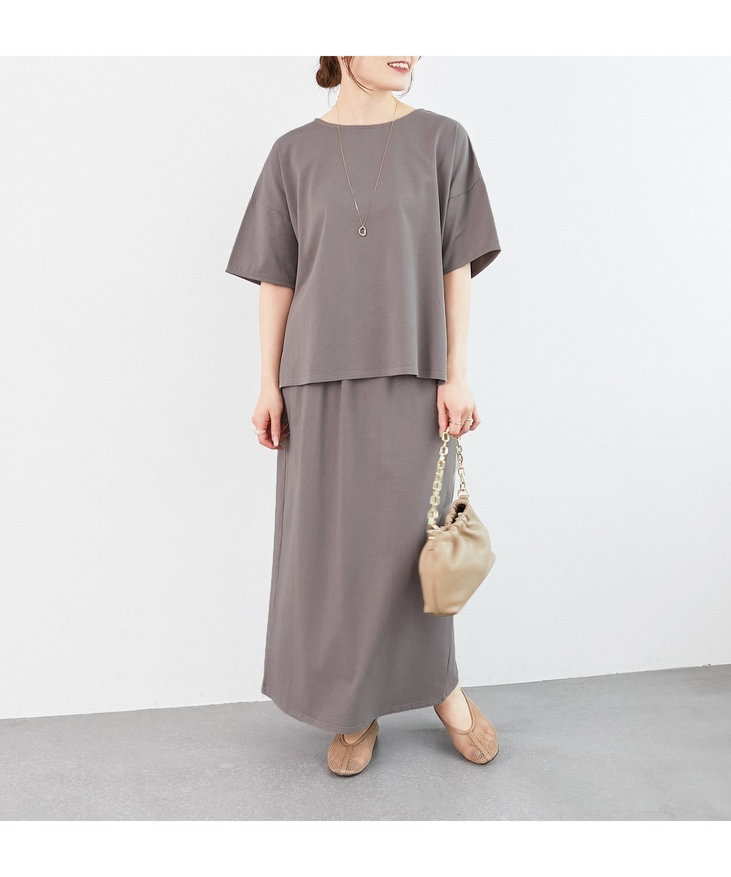 【ルクールブラン/le.coeur blanc】のMVS天竺プルオーバー×スカートセット 人気、トレンドファッション・服の通販 founy(ファニー) 　ファッション　Fashion　レディースファッション　WOMEN　スカート　Skirt　おすすめ　Recommend　カットソー　Cut And Sew　ストレッチ　Stretch　セットアップ　Set Up　夏　Summer　 other-1|ID: prp329100004537574 ipo3291000000032064221
