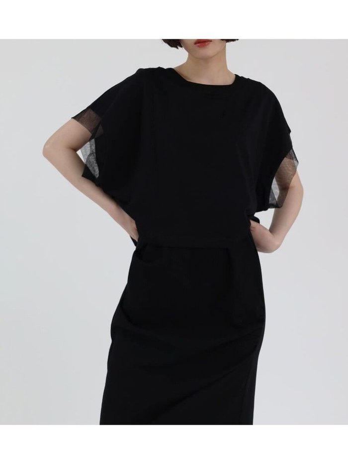 【ラシュッド/LASUD】のチュールドッキング2Pワンピース インテリア・キッズ・メンズ・レディースファッション・服の通販 founy(ファニー) https://founy.com/ ファッション Fashion レディースファッション Fashion for Women ワンピース Dresses ギャザー Gathered, Ruffled チュール Tulip, Tulip Motif ドッキング Docking, Mixed Material ノースリーブ Sleeveless, No-Sleeve バランス Balance, Style Balance |ID: prp329100004537577 ipo3291000000032722137