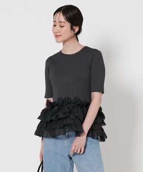 【ユナイテッドアローズ/UNITED ARROWS】のリボン ペプラム ニット 人気、トレンドファッション・服の通販 founy(ファニー) ファッション Fashion レディースファッション Fashion for Women トップス・カットソー Cut & Sew Tops ニット Knit Tops & Sweaters ギャザー Gathered, Ruffled シアー Sheer, See-Through シンプル Simple, Minimal スリム Slim, Slim Fit デニム Denim, Jeans Material バランス Balance, Style Balance ペプラム Peplum, Flared Hem リブニット Rib Knit, Ribbed Knit リボン Ribbon, Bow |ID:prp329100004537581