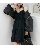 【マジェスティック レゴン/MAJESTIC LEGON】のレースアップフレアキャミワンピ 人気、トレンドファッション・服の通販 founy(ファニー) ファッション Fashion レディースファッション WOMEN ワンピース Dress キャミワンピース No Sleeve Dresses スタイリッシュ Stylish トレンド Trend フィット Fit フレア Flare レース Race thumbnail ブラック|ID: prp329100004537586 ipo3291000000032290272