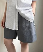 【アンドミー/andme】の接触冷感 UV加工 ロゴ 刺繍 エンブロイダリー ナイロン ショート パンツ ANME アンメ チャコールグレー|ID: prp329100004537622 ipo3291000000033564898