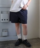 【アンドミー/andme】の接触冷感 UV加工 ロゴ 刺繍 エンブロイダリー ナイロン ショート パンツ ANME アンメ ネイビー|ID: prp329100004537622 ipo3291000000033564902