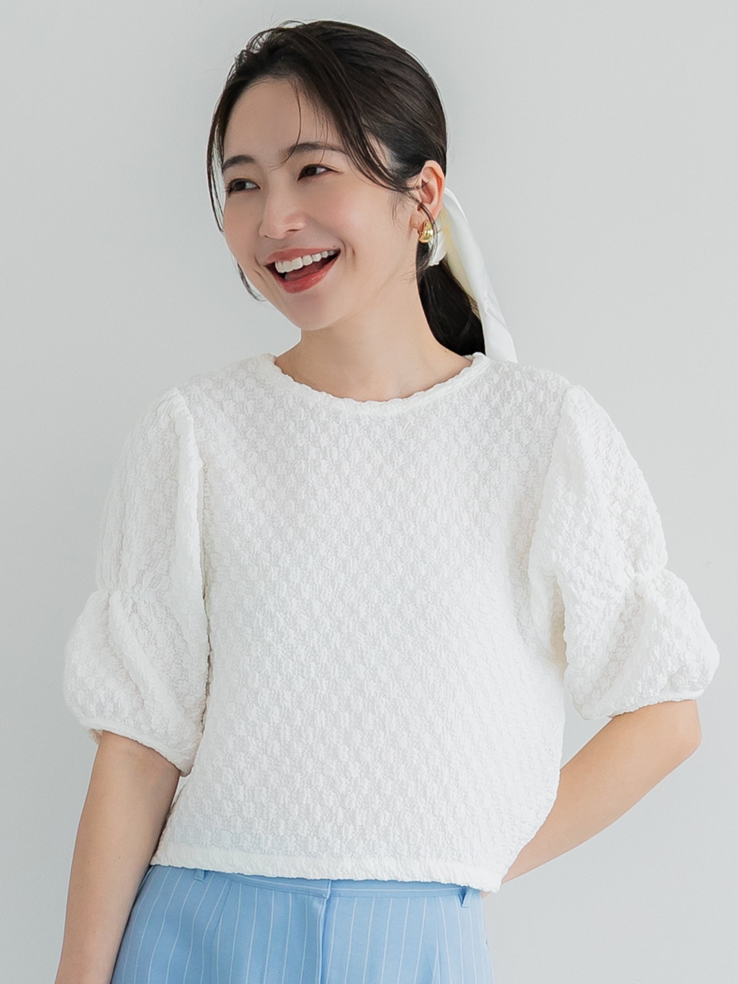 【コカ/COCA】のポップコーントップス インテリア・キッズ・メンズ・レディースファッション・服の通販 founy(ファニー) 　ファッション　Fashion　レディースファッション　Ladies' Fashion Online　トップス・カットソー　Tops/Tshirt　インナー　Inner　シンプル　Simple　デニム　Denim　トレンド　Trend　フィット　Fit　フェミニン　Feminine　フレア　Flare　ポケット　Pocket　おすすめ　Recommend　夏　Summer　White|ID: prp329100004537635 ipo3291000000032606042