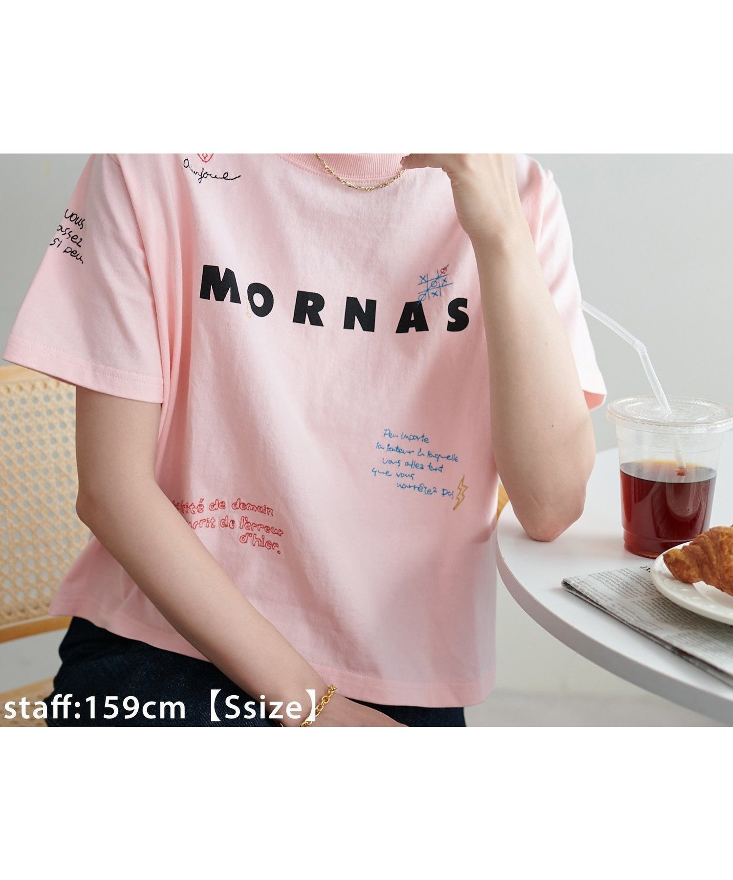 【ディスコート/Discoat】の【WEB限定】総柄刺繍ロゴTシャツ《ユニセックス》 インテリア・キッズ・メンズ・レディースファッション・服の通販 founy(ファニー) 　ファッション　Fashion　レディースファッション　WOMEN　トップス・カットソー　Tops/Tshirt　シャツ/ブラウス　Shirts/Blouses　ロング / Tシャツ　T-Shirts　カラフル　Colorful　コンパクト　Compact　ピンク|ID: prp329100004537643 ipo3291000000032382632