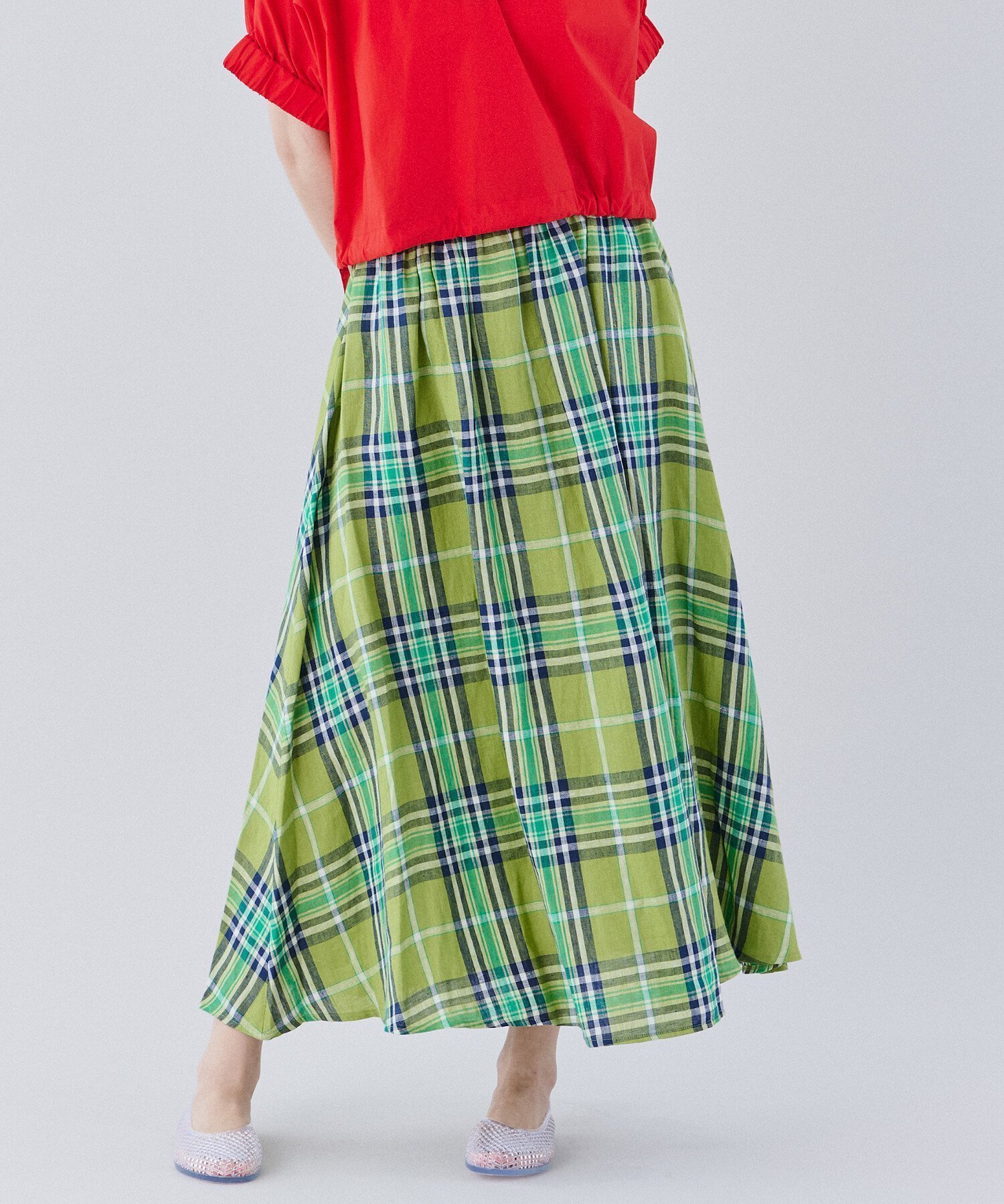 【ビショップ/Bshop】のリネン フレアロングスカート WOMEN インテリア・キッズ・メンズ・レディースファッション・服の通販 founy(ファニー) 　ファッション　Fashion　レディースファッション　Fashion for Women　スカート　Skirts　ロングスカート　Long Skirts / Maxi & Midi Skirts　クラシカル　Classical, Vintage-Inspired　テクスチャー　Texture, Textured Fabric　フレア　Flare, Flared　ポケット　Pocket, Pocket Detail　リネン　Linen, Linen Fabric　ロング　Long, Long-Length　GREEN系2|ID: prp329100004537709 ipo3291000000032668445