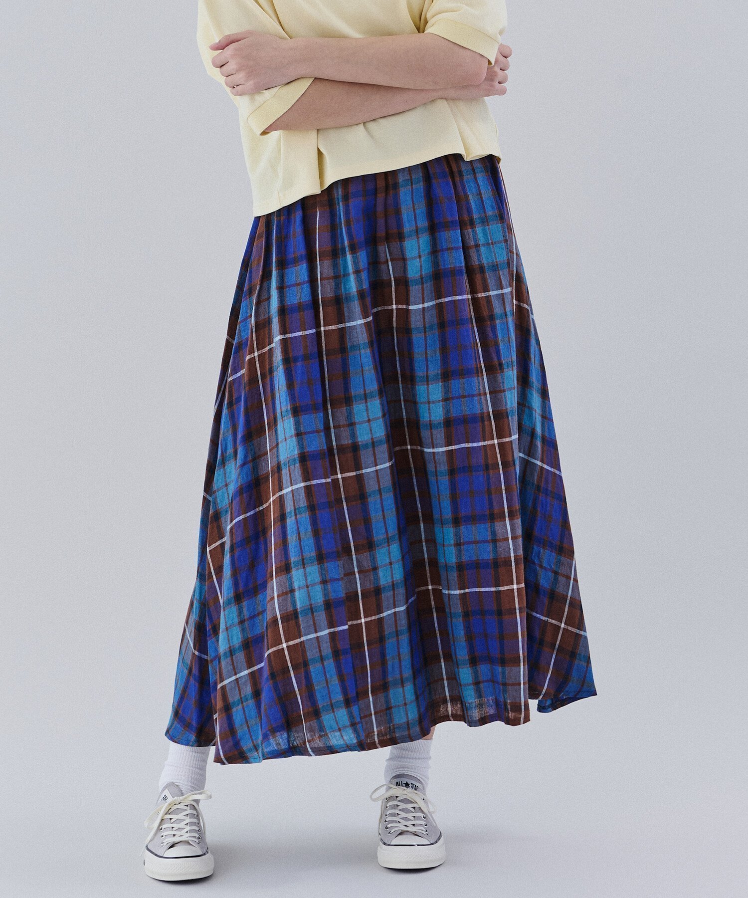 【ビショップ/Bshop】のリネン フレアロングスカート WOMEN インテリア・キッズ・メンズ・レディースファッション・服の通販 founy(ファニー) 　ファッション　Fashion　レディースファッション　Fashion for Women　スカート　Skirts　ロングスカート　Long Skirts / Maxi & Midi Skirts　クラシカル　Classical, Vintage-Inspired　テクスチャー　Texture, Textured Fabric　フレア　Flare, Flared　ポケット　Pocket, Pocket Detail　リネン　Linen, Linen Fabric　ロング　Long, Long-Length　BLUE系1|ID: prp329100004537709 ipo3291000000032668447