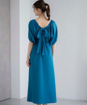 【ノエラ/Noela】のバックリボンマキシワンピ 人気、トレンドファッション・服の通販 founy(ファニー) ファッション Fashion レディースファッション WOMEN ワンピース Dress マキシワンピース Maxi Dress サマー Summer ポケット Pocket リボン Ribbon 切替 Switching |ID:prp329100004537742