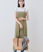 【インディヴィ/INDIVI】の【洗える/凹凸素材】シャーリング調素材キャミワンピース オリーブグリーン|ID: prp329100004537746 ipo3291000000032624012